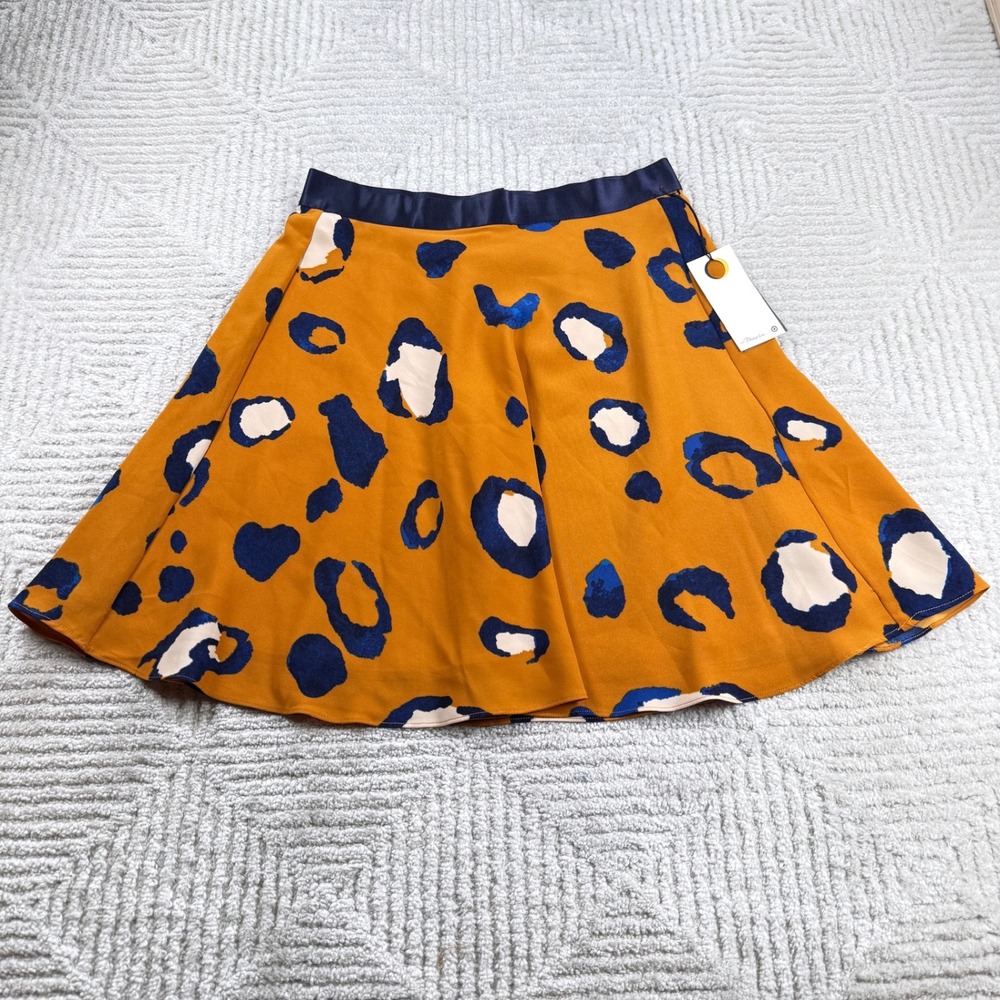 3.1 Phillip Lim Target Skirt Womens 10 Yellow Blue Animal Print NWT Designer
